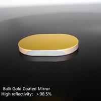 Miroir en silice fondue plaqué or de forme spéciale, certifié OEM ISO9001, réflectivité 98,5 %, pour équipement optique laser IR