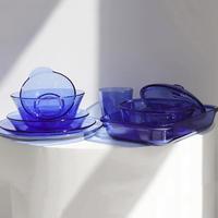 Vaisselle en verre borosilicate de haute qualité, vente en gros d'usine, ensemble de bols et assiettes à soupe, compatible micro-ondes, avec double poignée, fournisseur de vaisselle en verre