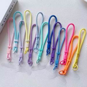 Wholesale Custom Design Hand Braided Wrist Strap Keychains Hot Sale Weave <b>Key</b> Ring Colored Rope Keychain for Phone Lanyard - Product Image 2