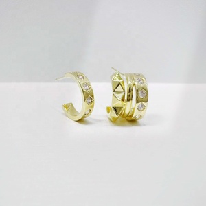 Boucles d'oreilles en argent 925 de haute qualité, forme goutte d'eau, pierre naturelle, fleur, été, hypoallergéniques, plaquées or, zirconias, pour femmes - Product Image 5