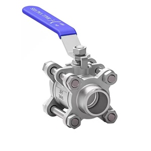 WZ Tiga Buah Butt Weld Stainless Steel 201 304 316 <span class=keywords><strong>Ball</strong></span> <span class=keywords><strong>Valve</strong></span> dengan Kontrol Pegangan Manual NPT BSP BSPT