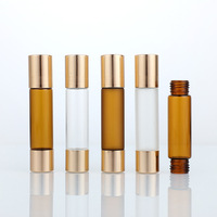 Grosir botol Roll on parfum kaca Amber 10ml kosong kepala ganda