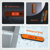 Thermomètre numérique pour barbecue rechargeable et étanche INKBIRD IHT-1P, thermomètre alimentaire pour barbecue IPX5, thermomètre à lecture instantanée pour viande