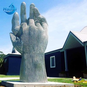 Decoración Artística Grande para Exteriores, Escultura Hecha a Mano de Acero Inoxidable Personalizada, Decoración Moderna para Paisajes Urbanos, Jardín de Villa - Product Image 3