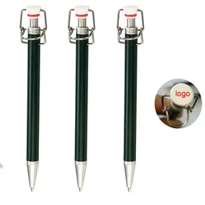 रचनात्मक धातु/प्लास्टिक पोथूक पेन, वाइन बोतल डिज़ाइन बीयर टॉप बॉलपॉइंट पेन थोक से मेल खाता है