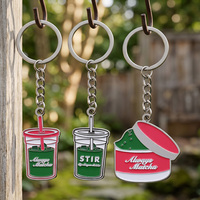 Porte-clés personnalisé avec logo d'usine, en alliage de zinc moulé sous pression, plaqué argent, émail, dessin animé mignon, pour décorations de sacs