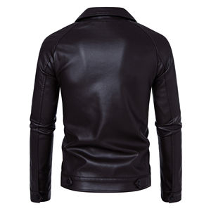 جاكيت رجالي لخريف وشتاء من الجلد الصناعي، جاكيت قطيفة عصري متعدد الاستخدامات مصبوغ بلون سادة مقاس XL من قماش الكانفاس - Product Image 6