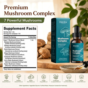 Tintura de Hongos Inmunitarios 8 en 1 de Marca Privada de Fábrica Estadounidense, Mezcla Certificada GMP de Cola de Pavo, Chaga y Maitake para Adultos - Product Image 2