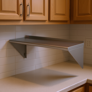 Étagère flottante en acier inoxydable D0100HPFIGW 14 x 36, support mural robuste pour rangement, style industriel pour cuisine - Product Image 2