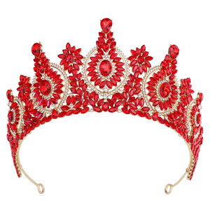1 Pezzo Corona da regina per donne, tiara da sposa in oro, corona da