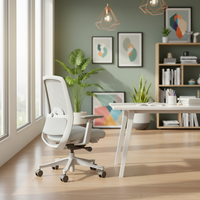 Nouvelle chaise de bureau ergonomique confortable en maille et mousse, pivotante, inclinable, pour travail, clavier, rotation, chaise de bureau de qualité supérieure pour l'étude