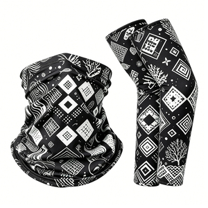 Factory Custom Print Ice Cooling Arm Sleeves Neck Gaiter Set Fishing Surfing Boating Sun Protection Arm Sleeve Neck Bandana