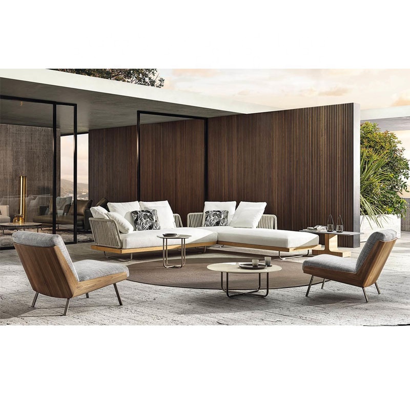 European luxury garden sets rope outdoor sectional sofas