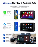6.1 inç Motosiklet DVR'ı CarPlay Android Auto TPMS GPS Navigasyon Cihazı Çift 2K Kamera Model L310 WiFi Güncellemeleri BSD