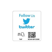 Placa Acrílica NFC 'Síguenos en Instagram', Adhesivo Acrílico NFC 'Síguenos en Tiktok', Placa Acrílica NFC para Redes Sociales