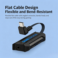 Adaptateur audio USB-C 3 en 1 3,5 mm avec charge rapide PD 60W, DAC Hi-Fi et répartiteur gaming en L pour téléphone portable et casque