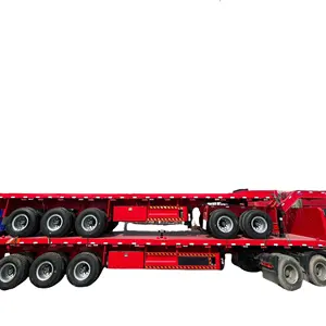 3 Axle 4 Axle 40T 60T Flatbed Flat Bed Container Semi Trailer Used Truck Trailer for Africa Steel Ce Semi-trailer 28 Tons CN