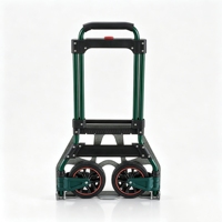 Carretilla de Mano Plegable Compacta, Carrito Telescópico Portátil, Carro de Equipaje Plegable, Fácil de Guardar, para Viajes al Aire Libre y el Hogar