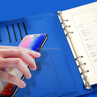 Carnet de banque d'alimentation 10000mah avec chargeur sans fil, cadeau d'affaires, journal intime