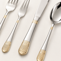 Ensemble de cuillères en acier inoxydable pour mariage, durable, poli miroir, poignée ergonomique, pour hôtel, restaurant, traiteur, vente en gros