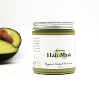 Masker Rambut Alpukat Organik OEM, Kondisioner Dalam Vegan Berbasis Tanaman, Perawatan Rambut Rusak Alami