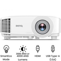 Projecteur DLP BenQ Série M 1080p MS560/MX560/MW560/MH560 Correction automatique de la distorsion trapézoïdale 4000 Lumens ANSI Lampe HLG/HDR10 Prise en charge 3D