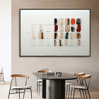 Peinture à l'huile abstraite minimaliste sur toile texturée originale, 100% peinte à la main, décoration murale pour la maison et l'hôtel, cadre en bois à suspendre