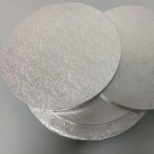 แผ่นรองเค้กแผ่นกลม xjh 8 "แผ่นกระดานวงกลมกระดาษแผ่นตกแต่งเค้กแท่นวางพิซซ่าแบบหมุนได้ - Product Image 1