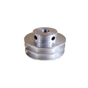 Puleggia a doppia gola in lega di alluminio per cinghia trapezoidale, lavorazione di precisione, ruota motrice, larga 7, piccola, personalizzabile - Product Image 4