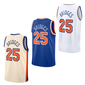 2025 Hommes New York # Maillots de basket-ball personnalisés 25 Bridges Jersey, chemises brodées, uniformes pour jeunes, vêtements de sport avec logo - Product Image 1