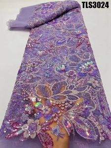 Magnifique tissu de dentelle à paillettes brodé autrichien teint en fil design aso oke pour les femmes sud-africaines tenues de robe de soirée - Product Image 6