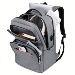 New Style USB Men's Business College Waterproof Sports Premium Large Capacity Bagpack Travel Back Pack <b>Laptop</b> Bag <b>Backpacks</b> - Product Image 2