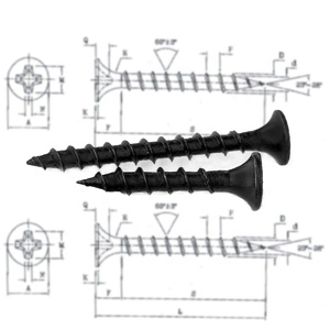 Tự Khai Thác Vít Với Giá Cả, Fine/Thô Thread Black Phosphate Bugle Head Tấm Thạch Cao Tornillos Vách Thạch Cao Vít - Product Image 3