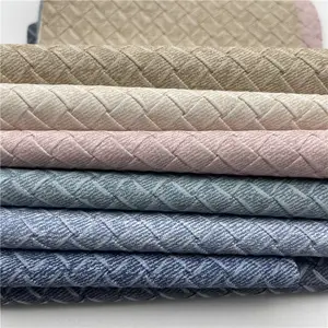 New Trending Carbon Fiber Pattern Embossed Denim Woven Pu Synthetic Leather For Shoes