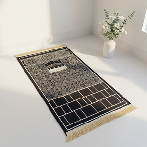 เสื่อสวดมนต์สำหรับมุสลิมแบบพกพามีเข็มทิศสำหรับการเดินทางมัสยิด - Product Image 3