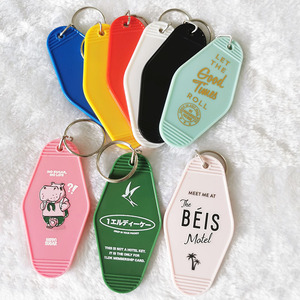 Wholesale Custom Motel Room Keychain Bulk Sublimation Blank keyring hotel