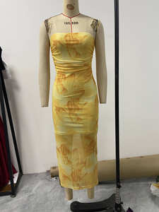 <span class=keywords><strong>เด</strong></span><span class=keywords><strong>รส</strong></span>ชีฟองพิมพ์ลายเซ็กซี่สำหรับผู้หญิง คอลเลคชั่นฤดูใบไม้ผลิ-ฤดูร้อน 2026 ทรงเข้ารูป<span class=keywords><strong>เอว</strong></span>สูง กระโปรงทรงเอ ผ่าข้าง สายเดี่ยว - Product Image 6