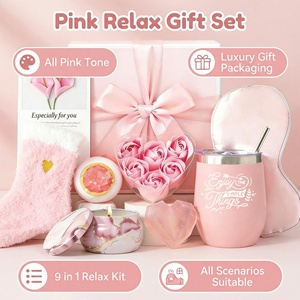 Set de Regalo Lunaire Rosa para el Cuidado Personal de la Mujer, Caja de Regalo de Spa y Relajación con Vaso, Regalo para Damas de Honor, Regalo de Agradecimiento - Product Image 2