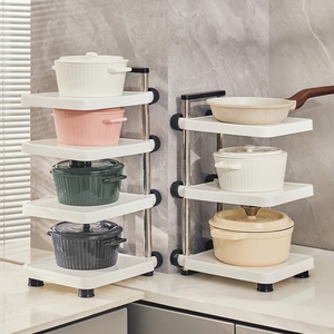 New Pot Rack Pot Organizer <b>Under</b> Sink Kitchen Sink Organizer Kitchen Rack Steel Pot Holder Sink Rack Accessories Cookware - Product Image 1