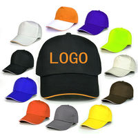 Gorra de Béisbol de Algodón Multicolor con Borde Ribeteado, Gorra Lisa para Personalizar con Logotipo, Gorras Promocionales Publicitarias al por Mayor