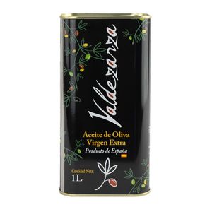 Aceite de Oliva Virgen Extra Español Valdezarza 1000 mL Lata Metálica Caja de 12 Latas Solo para Compradores de EE. UU. a Precio de Mayoreo - Product Image 1