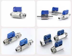 Stainless Steel <strong>Mini</strong> <strong>Ball</strong> <strong>Valve</strong> 1/2" NPT Female X Male Thread with Black Handle - Product Image 4