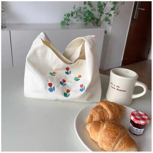 Xuerry Wholesale Embroidery Eco-Friendly Recycled Shoulder Handle Cotton Customized Canvas Custom Logo Printed Shopping <b>Tote</b> Bag - Product Image 4