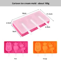 Moule à sucettes glacées en forme d'ours avec couvercle, en silicone, pour la fabrication de glaces, qualité alimentaire, réutilisable, démoulage facile, fait maison, mignon, DIY