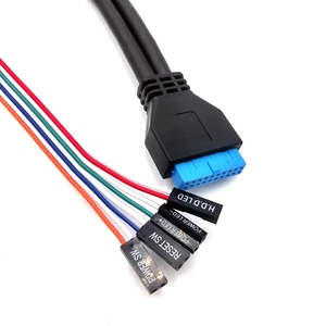 สายเคเบิลแผงด้านหน้าเคสคอมพิวเตอร์พร้อมไฟ LED USB3.0 และสวิตช์เปิด-ปิด สำหรับคอมพิวเตอร์ออลอินวัน จากโรงงานเหมยเย่ - Product Image 3