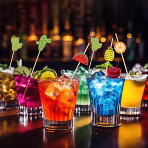 Palo de <span class=keywords><strong>pincho</strong></span> de bambú, palitos de guarnición para aperitivos, bebidas, suministros de fiesta de frutas, juego de decoración, selección de cóctel - Product Image 6