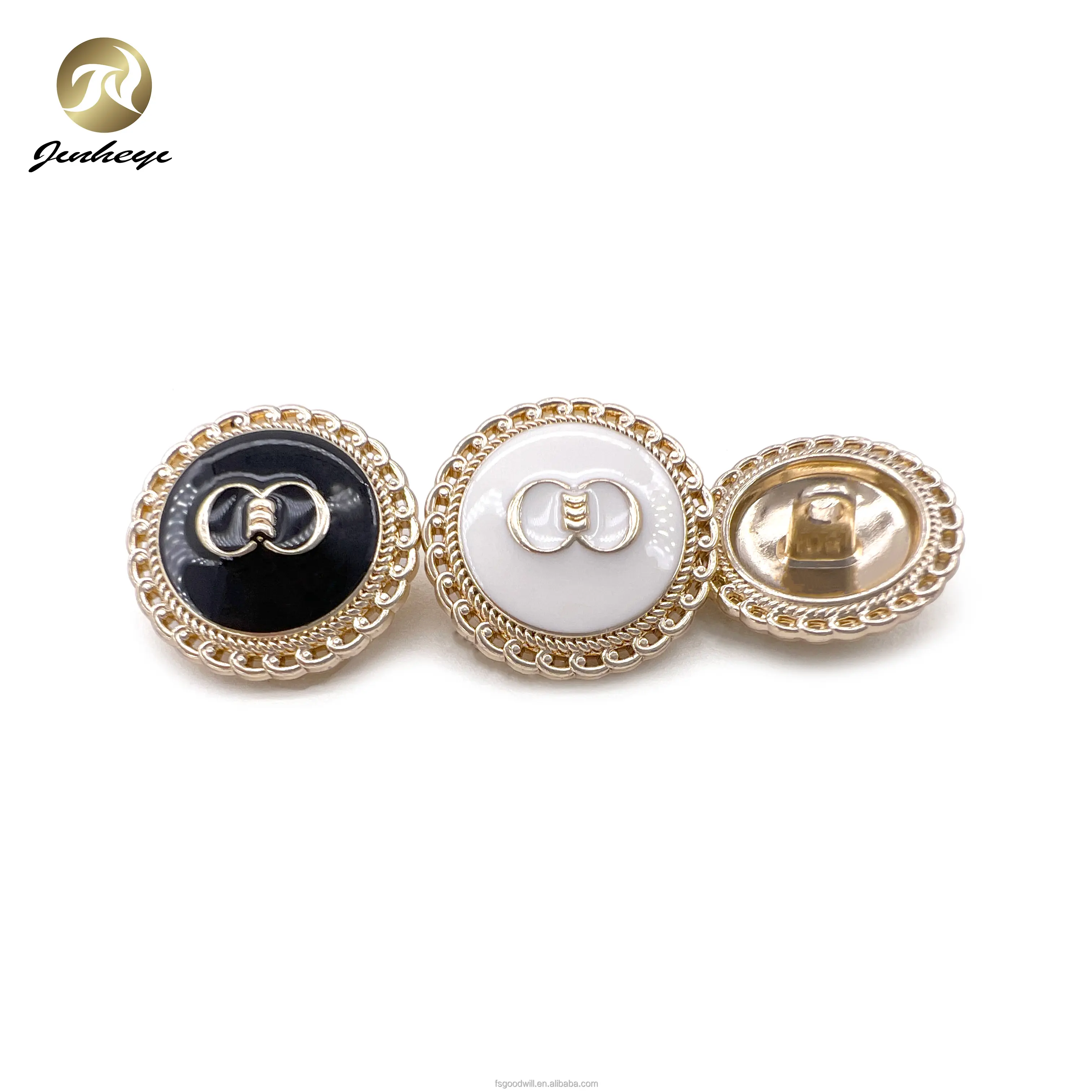 CC New Design Custom Personality 23 MM Gold Suit Metal Enamel Buttons Luxury Fashion Shank Coat Buttons