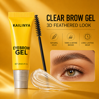 Gel Sourcils Transparent Personnalisé OEM ODM avec Logo, Mascara Sourcils Naturel, Fixateur de Sourcils Longue Durée, Vente en Gros, Fournisseur en Vrac, Cosmétique Marque Privée