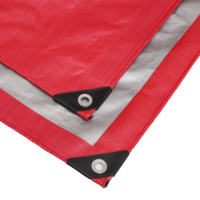 Bâche en polyéthylène tissée rayée Million Orange Silver PE, imperméable, résistante aux UV, avec bords renforcés, pour camions, fermes et couvertures extérieures