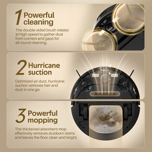 Robot aspirateur intelligent 3-en-1 avec contrôle par application, recharge automatique, nettoyage humide pour usage domestique - Product Image 4